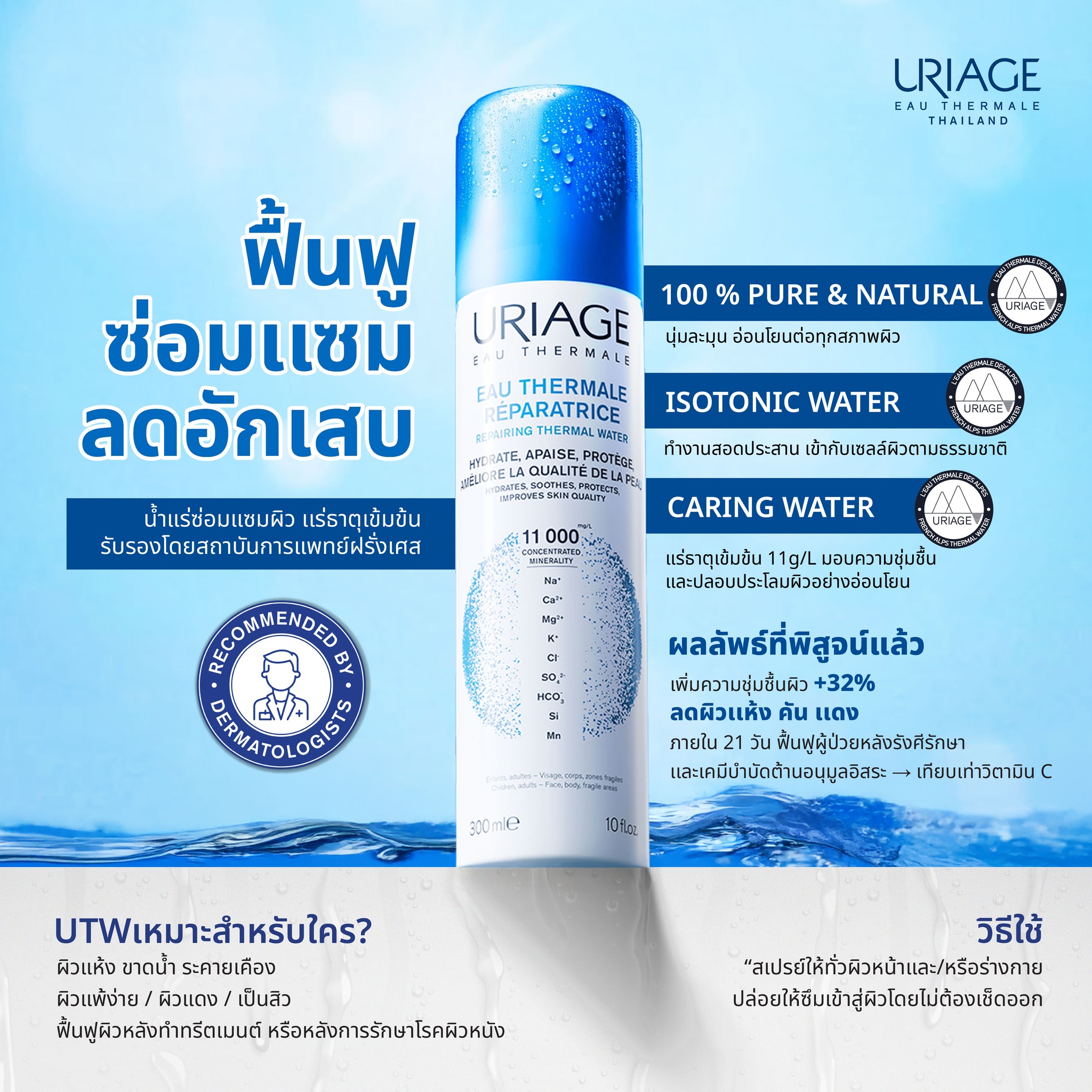 URIAGE REPAIRING THERMAL WATER - สเปรย์น้ำแร่ - Image 5