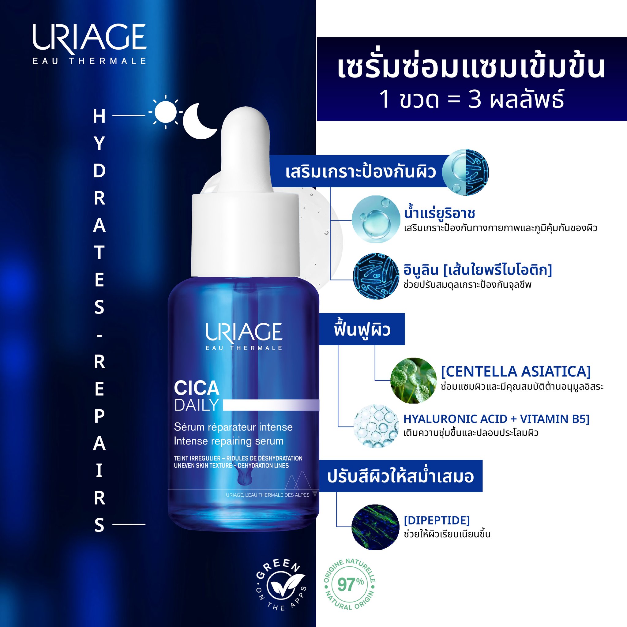 URIAGE CICA DAILY INTENSE REPAIRING SERUM - Image 3